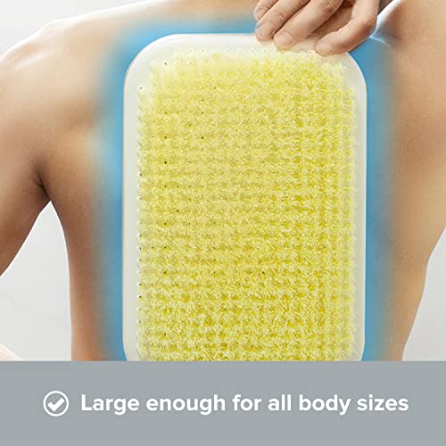 Wall Mounted Back Scrubber For Shower - Large Exfoliating Brush For Shower - Bathing Scrub Brush - Hands-Free Back Brush & Body