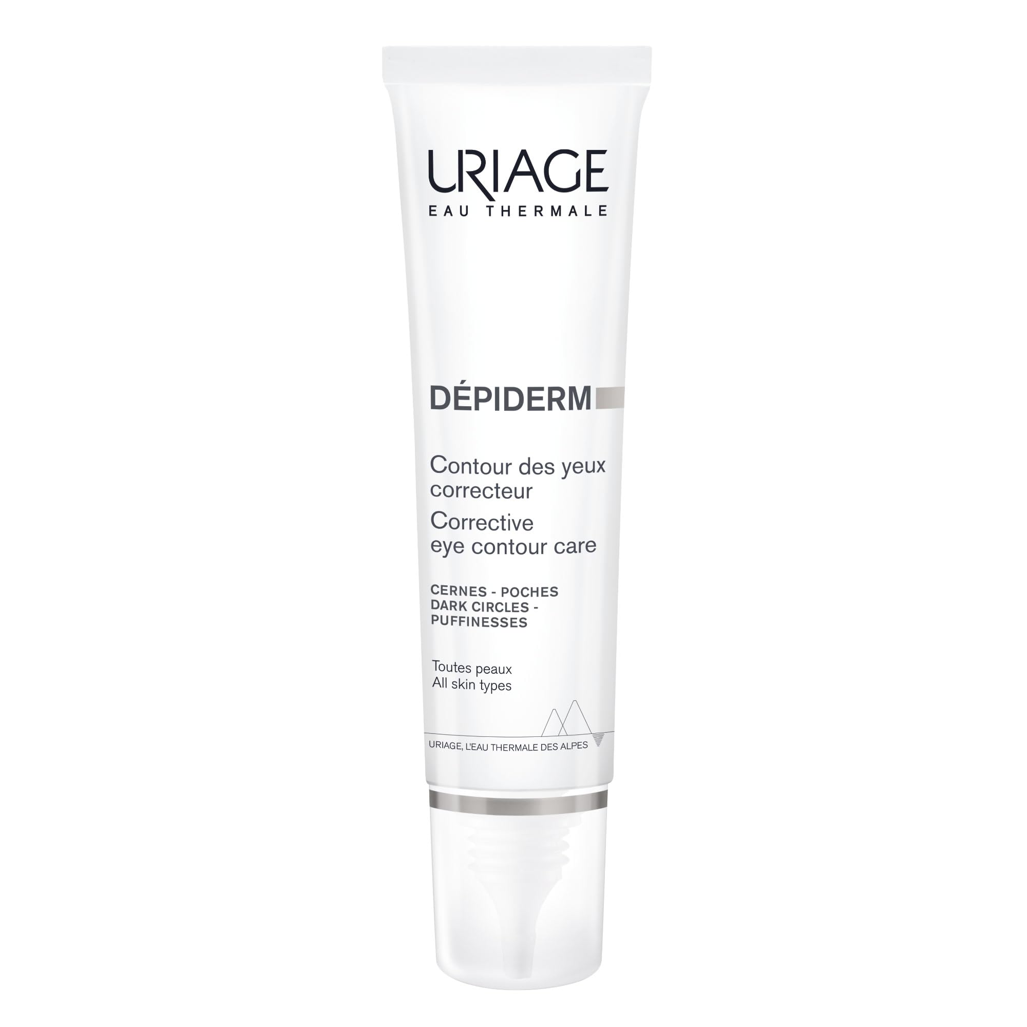 Uriage Depiderm Eye Cream With Vitamin C, Niacinamide, Destran Sulfate | Reduces Dark Cicles, Puffy Eyes, Fine Lines | Dermat Re