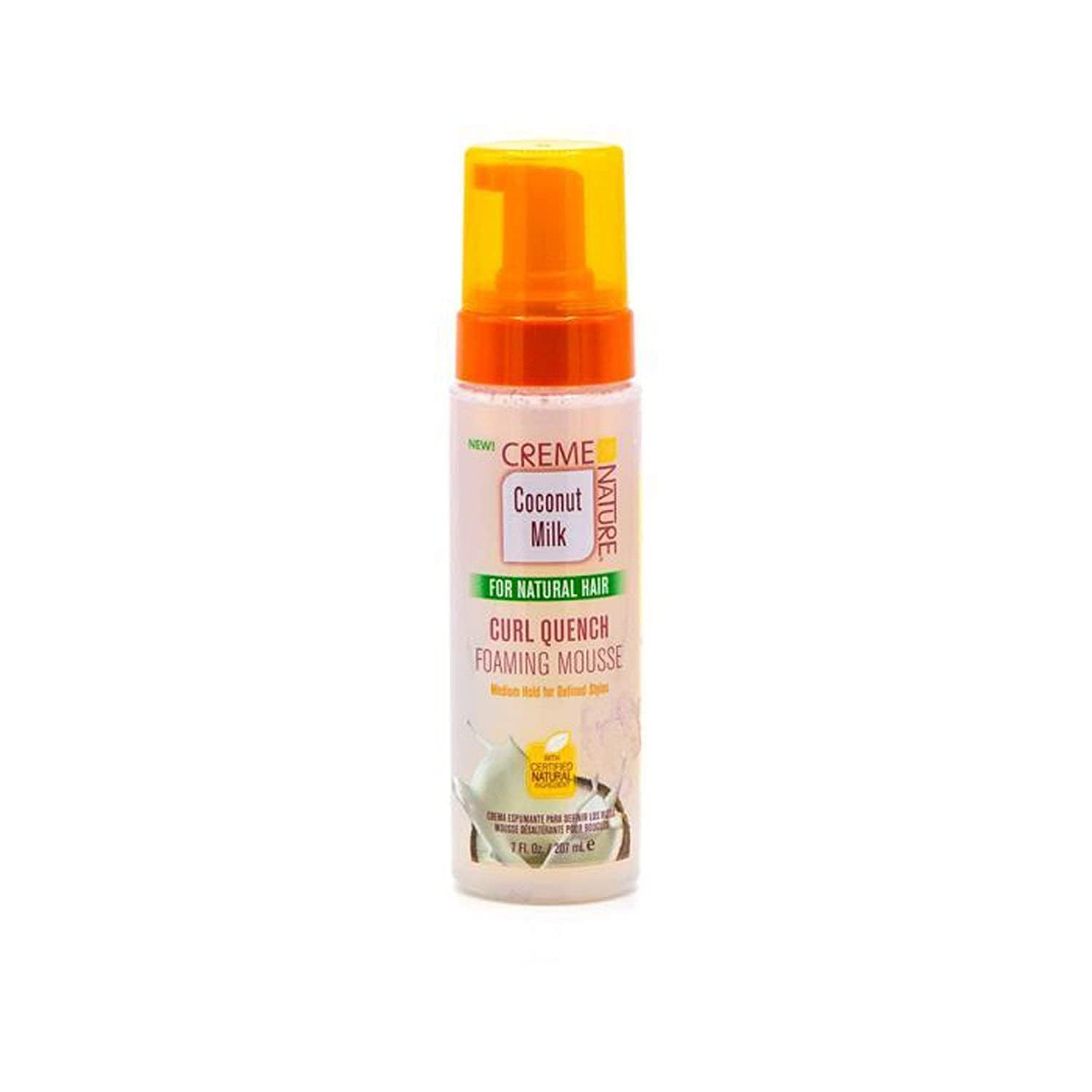 Creme of Nature Coconut Milk Curl Quench Foaming Mousse 7 Ounce (207ml)