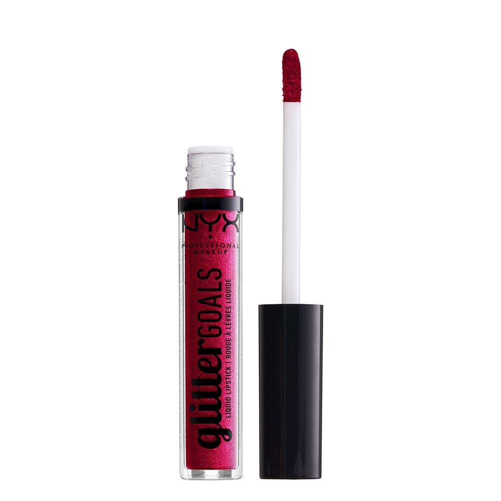 Nyx Professional Makeup Glitter Goals Liquid Lipstick - Reflector, Hot Pink With Pink And Magenta Glitter