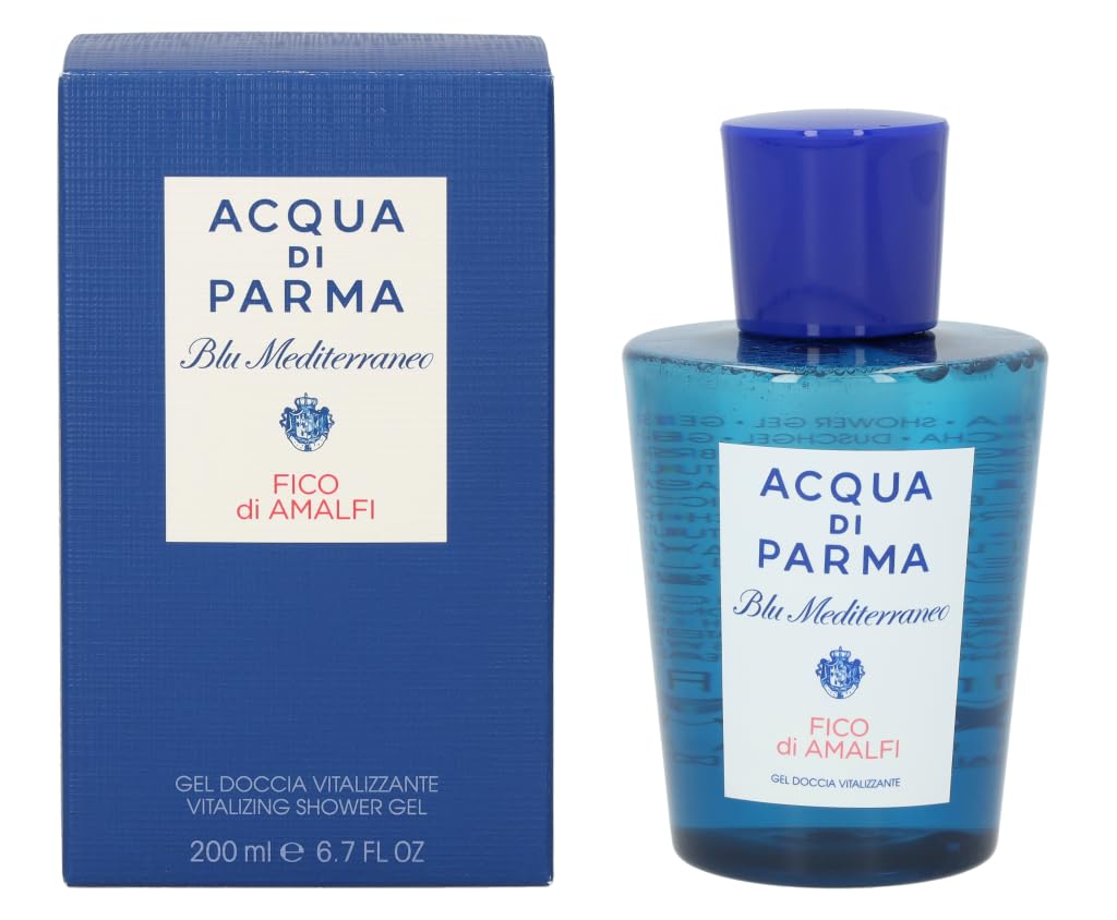 Acqua Di Parma Blu Mediterraneo Fico Di Amalfi Vitalizing Shower Gel For Men 6.7 Ounce ,Hydrating Scented
