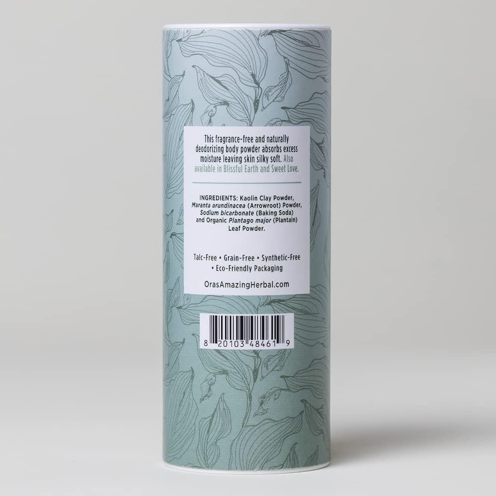 Fragrance Free Body Powder, Scent Free Powder, Unscented Talc Free Talcum Powder, After Waxing, Sugaring, Foot Powder, Unscented