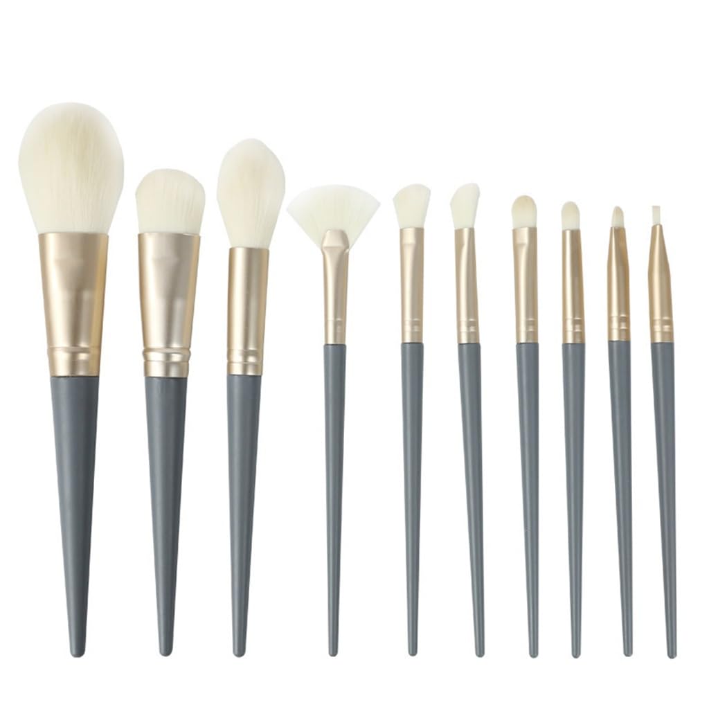 TEOYETTSF 10pcs Bridge Eyeshadow Brushes Loose Powder Brushes Foundation Soft Brush Set Beauty Tools