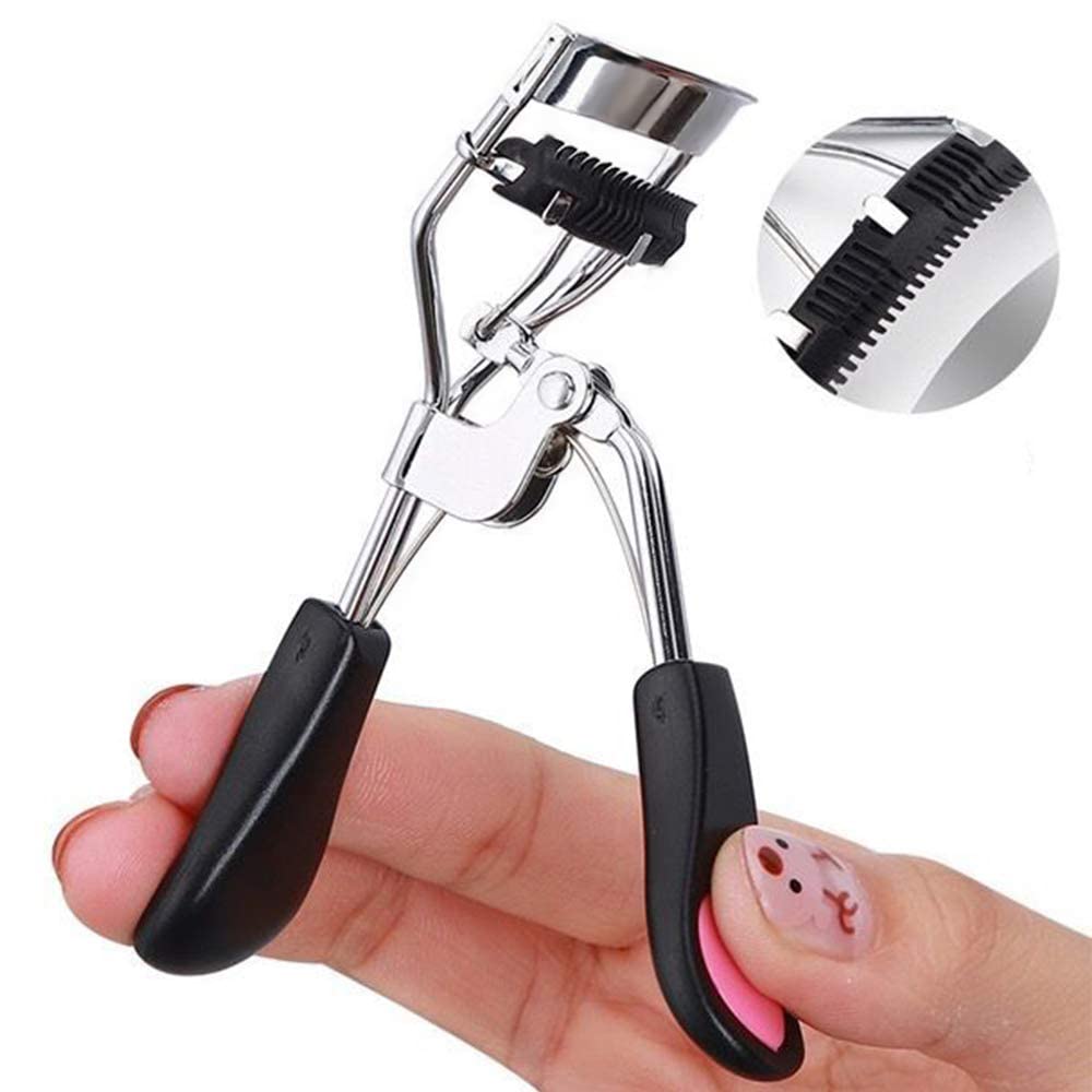 Pinkiou Eyelash Curlers with Comb and Eeylash Separator Set Professional Lash Curler with Built-in Comb Ergonomic Heart-Shaped H
