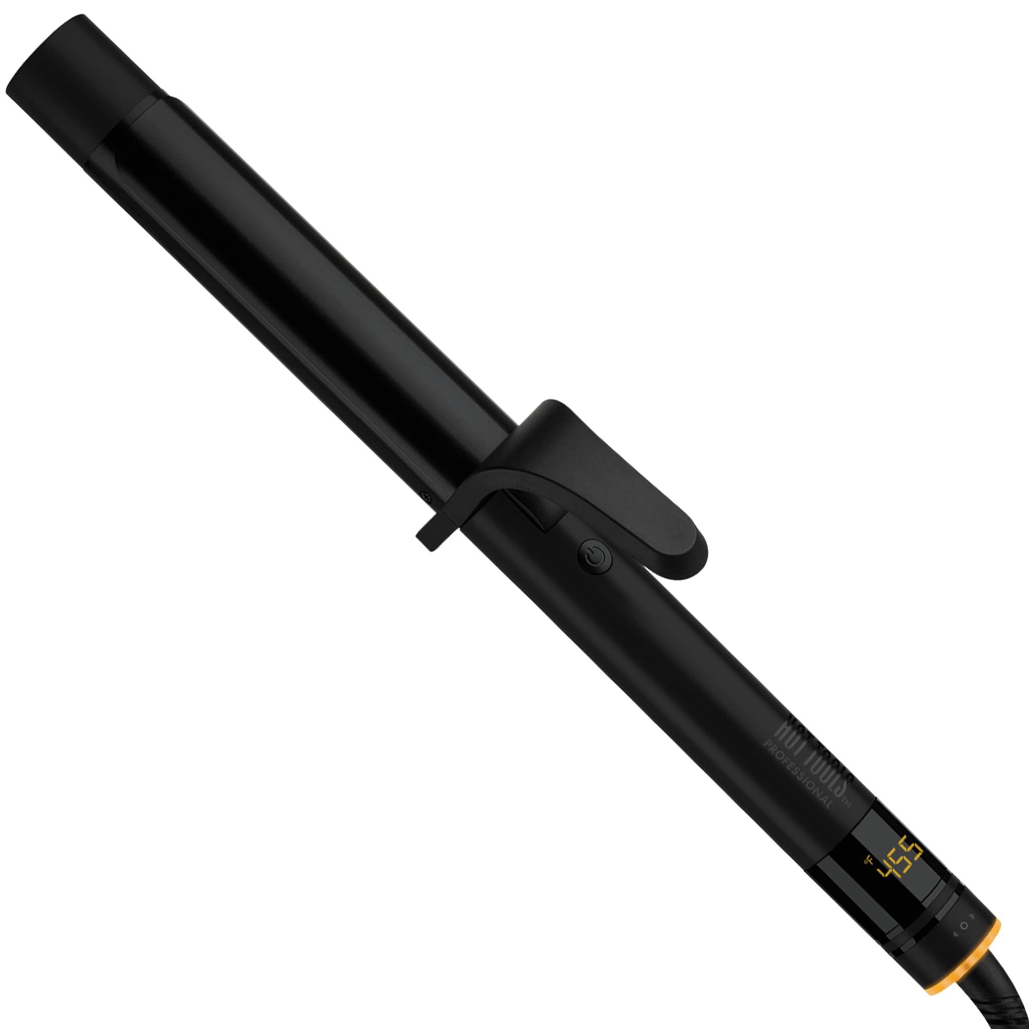 Hot Tools Pro Artist Black Gold Digital Salon Hair Curling Iron  Medium Loose Curls and Tousled Waves, (1-1/4 inch)