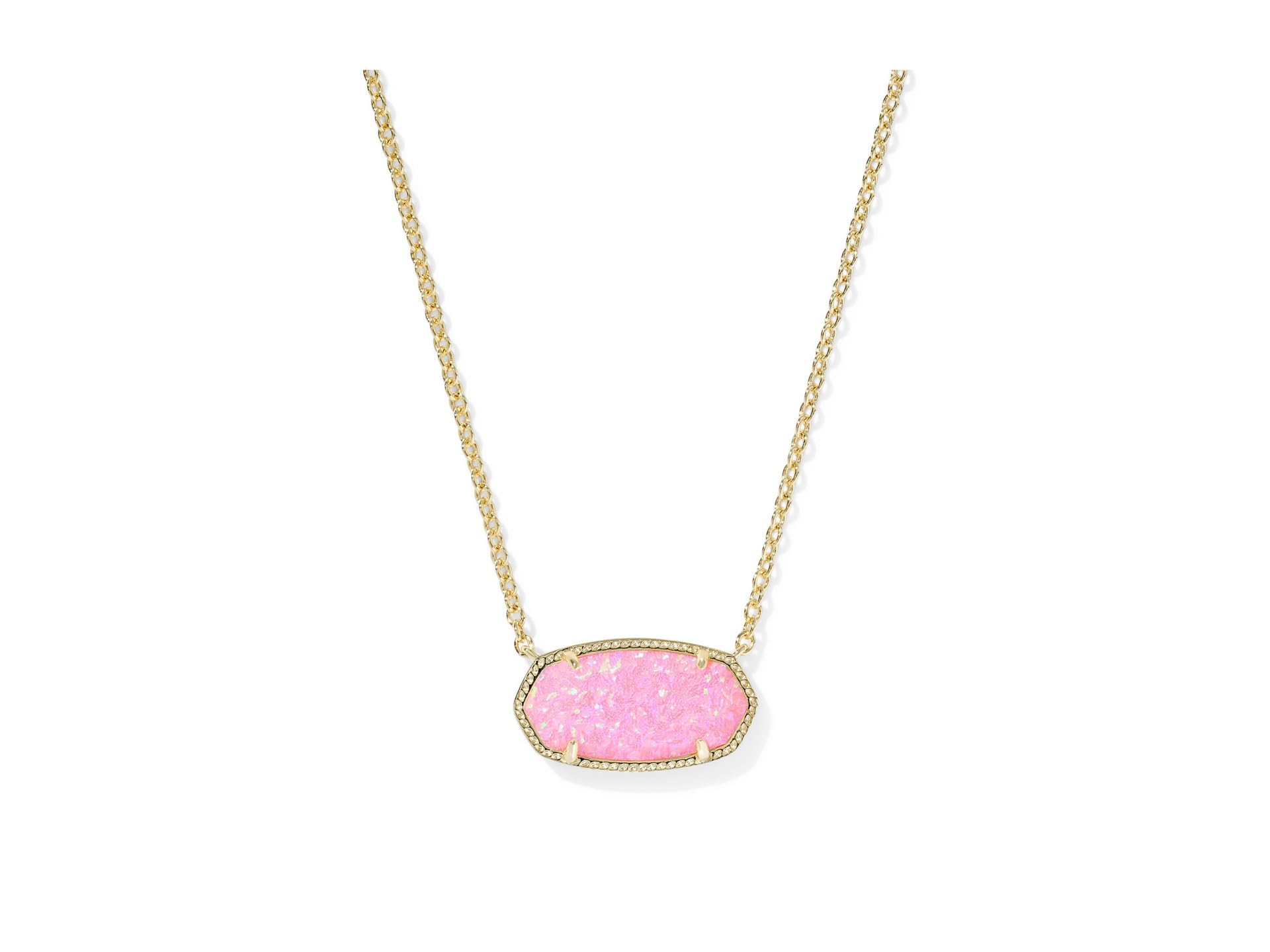Kendra Scott Womens Elisa Statement Pendant Necklace Gold Carnation Opal One Size One Size