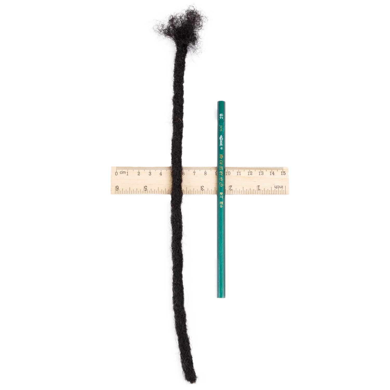Teresa 8 Inch 100 Strands 100% Human Hair Dreadlock Extensions for Men/Women/Kids 0.8cm Width Full Hand-made Permanent Dread Loc
