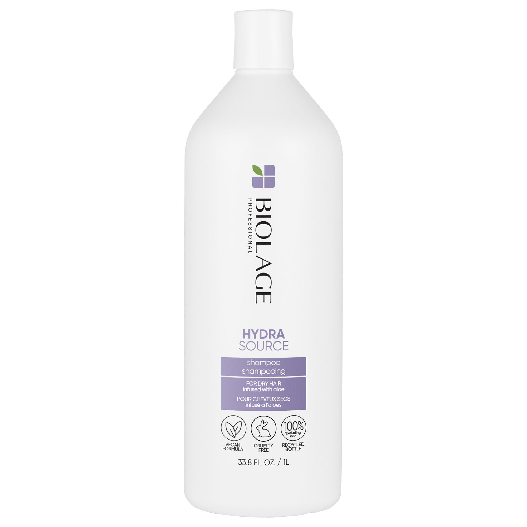 Biolage Hydrasource Salon Shampoo | Hydrates & Moisturizes Dry Hair | Helps Repair Split Ends | Paraben-Free | For Dry Hair | We