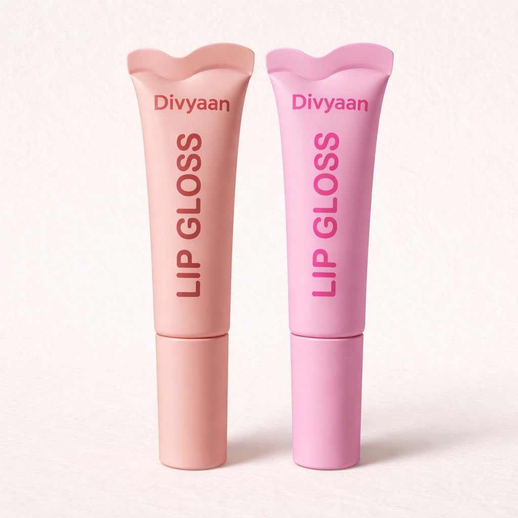 Prityka Beauty Korean Crystal Glaze Moisturizing Lip Gloss For Women | Kawaii Cute Tube | Hydrating High Shine Non Sticky Lip Gl