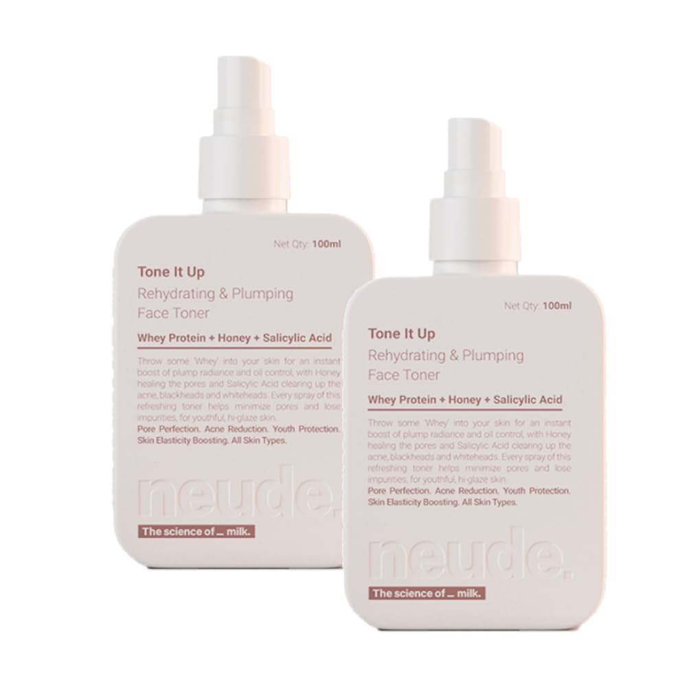 Neude Face Toner Niacinamide - 100Ml With Whey Protein, Milk Peptides, 2% Salicylic Acid For Oil & Acne Free Skin, Hydrating, Fa