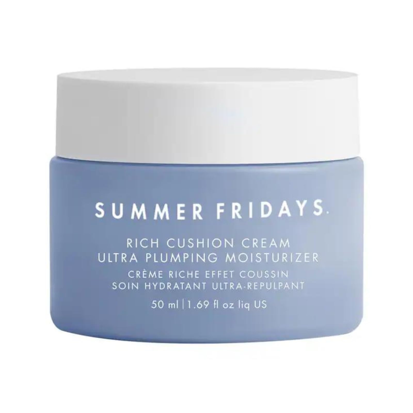 Summer Fridays Rich Cushion Cream - Ultra Plumping Facial Moisturizer + Makeup Primer - Infuses Skin with Rich Hydration from Gl
