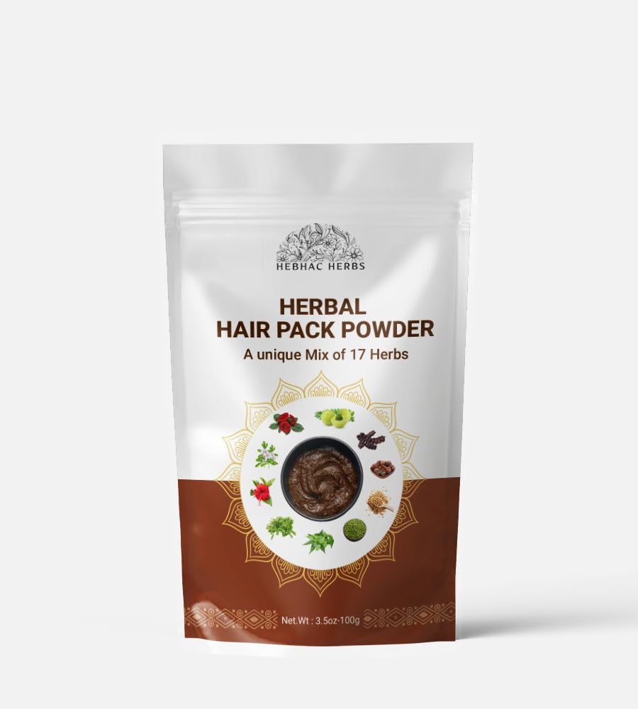 Herbal Hair Growth Mix by Hebhac Herbs  100g Powder with Unique Blend of 17 Traditional Herbs for Thick, Long Hair