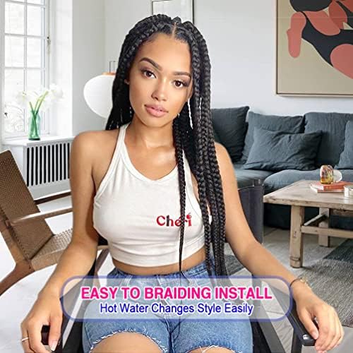 8 Pack Pre Stretched Braiding Hair - 36 '' 110G/Pack Premium Braiding Hair Pre Stretched Extensions, Professional Itch Free Hot