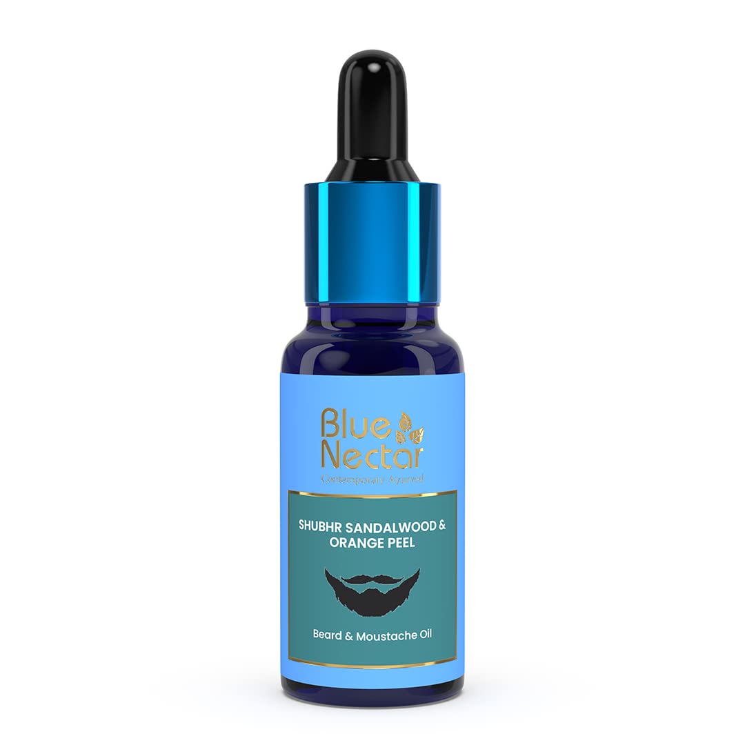 Blue Nectar Beard Oil for Men, Natural Moustache and Beard Growth Oil and Beard Softener for softer, helps in dandruff contains 