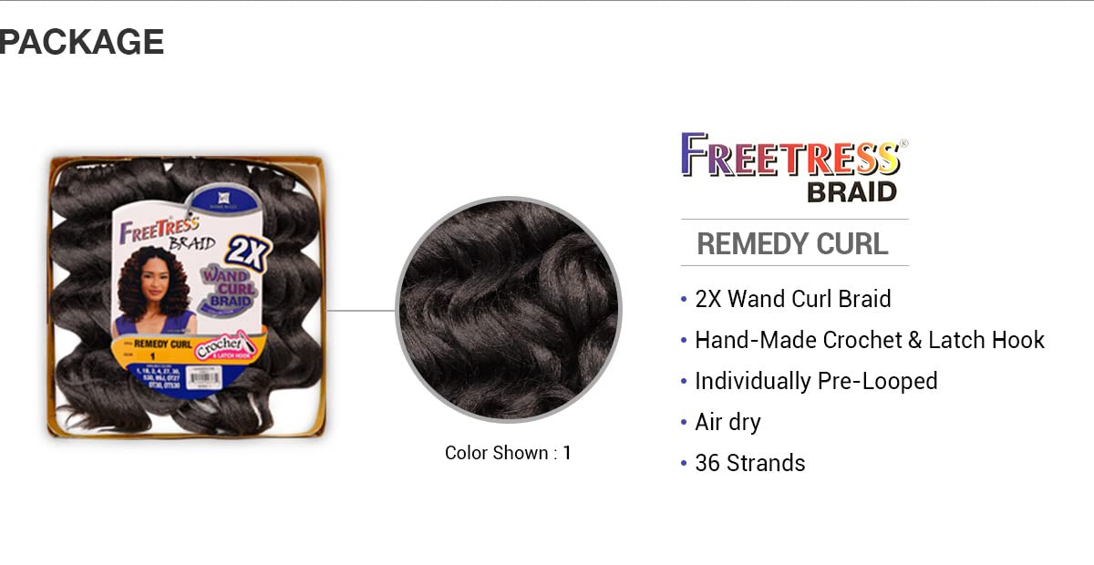 REMEDY CURL (4 Medium Brown) - Freetress 2X Wand Curl Crochet Braid Collection