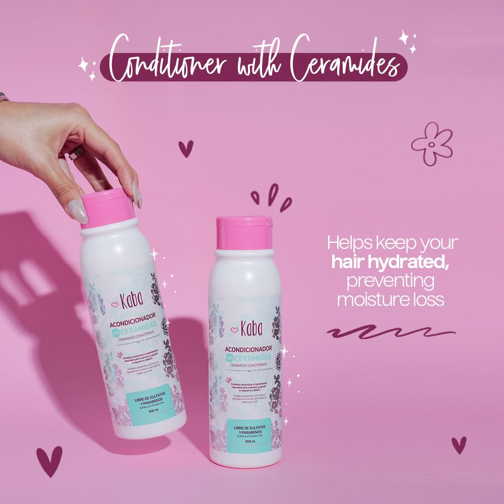 D'Luchi Kaba Ceramide Conditioner For Damaged & Dehydrated Hair Made with Sulfate-Free & Moisturizing Formula, Repairs Split End