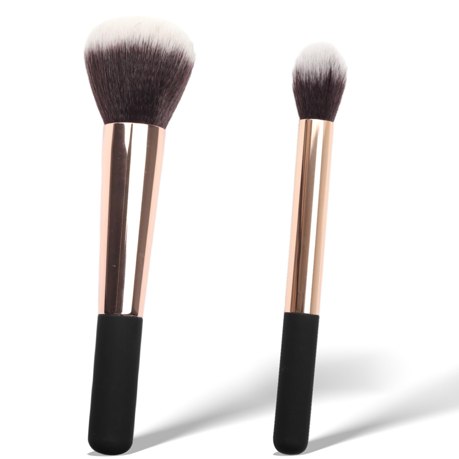 Makeup Brushes Set  2PCS  Loose Powder & Highlight Brush, for Powder Foundation, Highlighter, and Concealer  Flawless Blendin