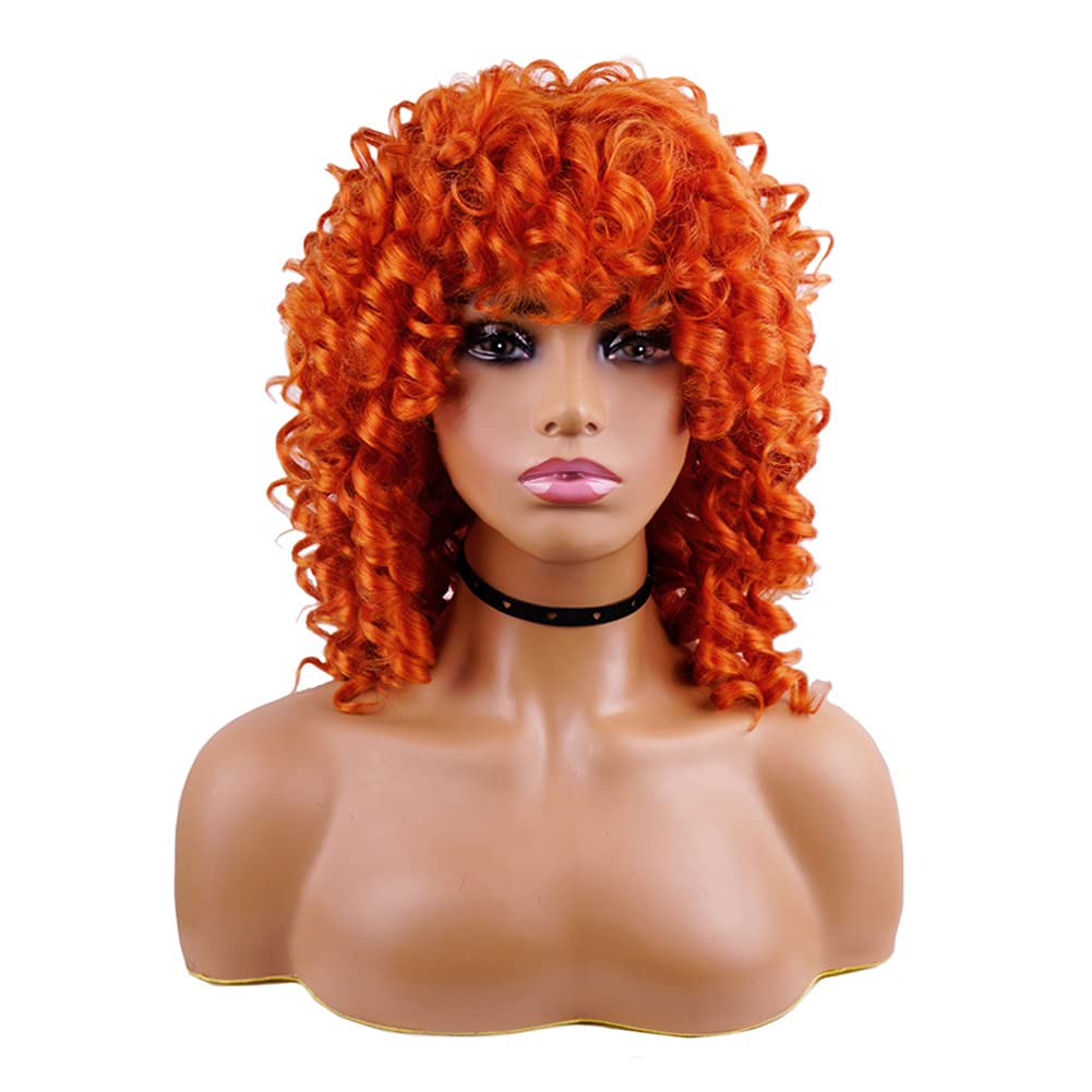 AIDUSA Short Loose Curly Wig for Black Women Short Curly Wigs for Black Women Curl Afro Wigs for Black Women Synthetic Hair Wig