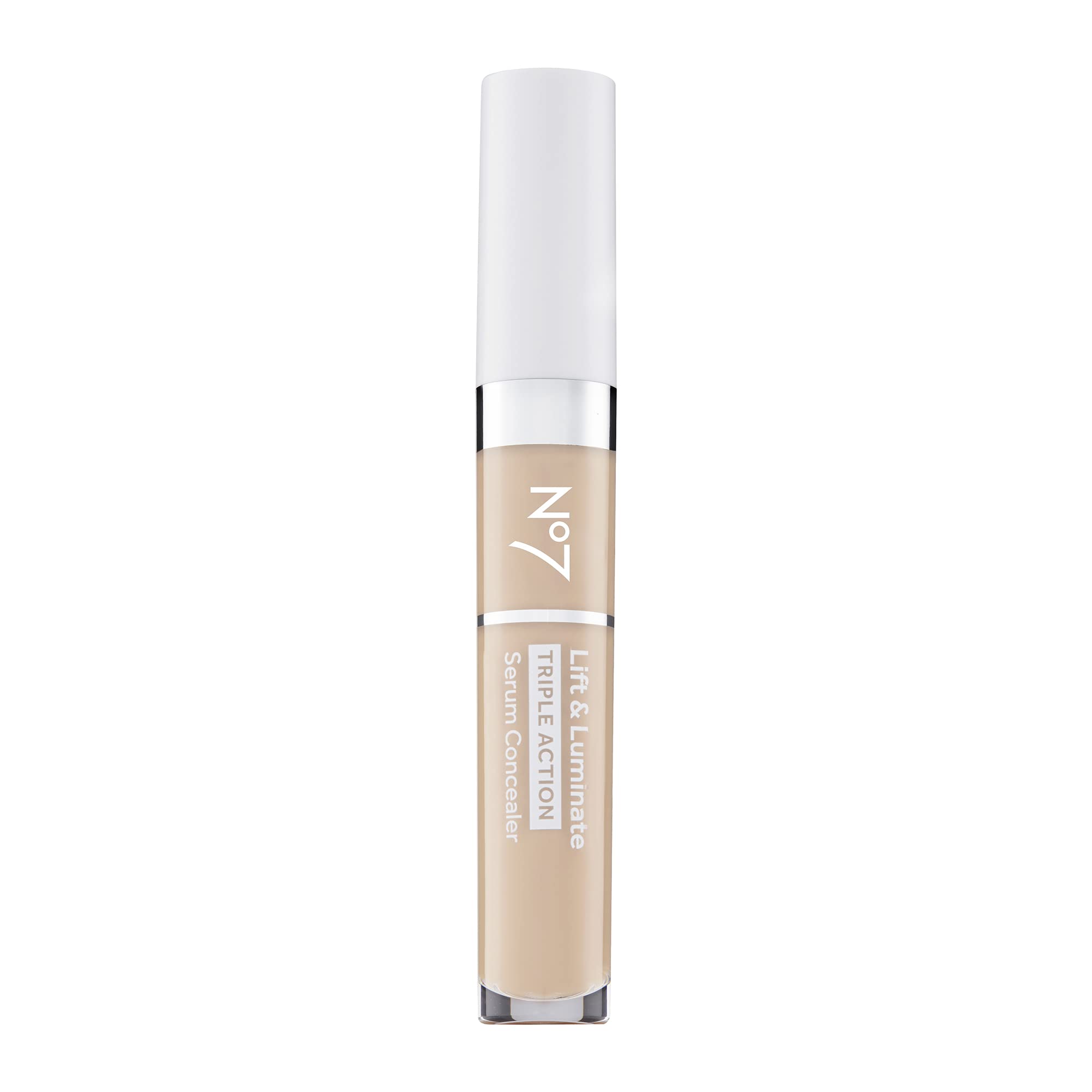 No7 Lift & Luminate Triple Action Serum Concealer - Fair - Anti Aging Liquid Concealer Makeup for Blemishes & Dark Circles - Med