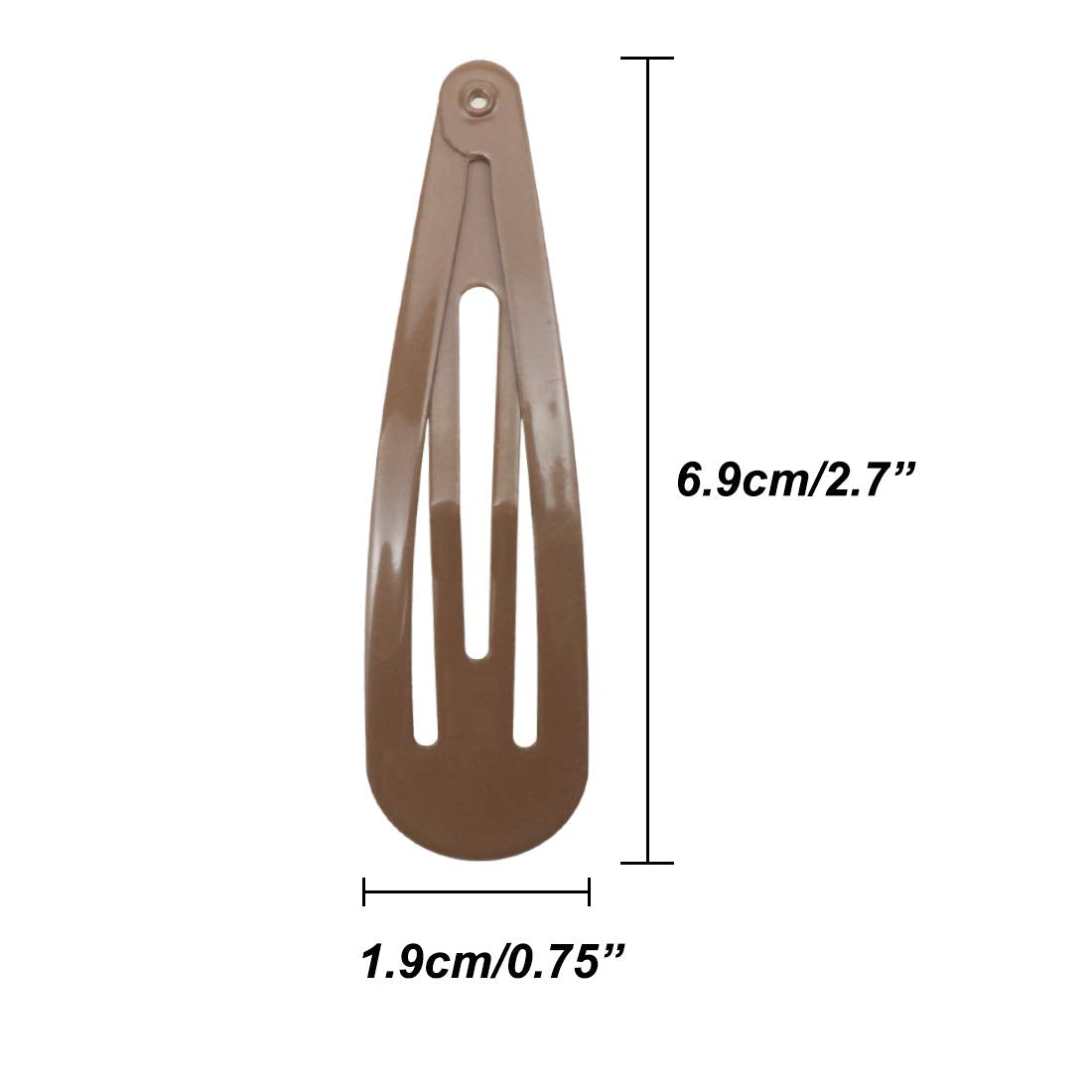 20 Pieces 2.7'' Big Size No Slip Metal Snap Hair Clips Women Barrettes Black Hair Pins (10 black 10 Brown)