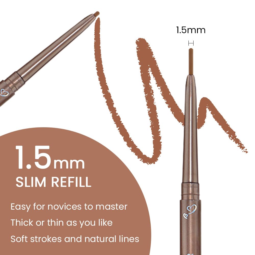 Kaely 1.5Mm Skinny Gel Eyeliner Pencil,Light Brown Cat Eye Liner Makeup Pen,Cream Smooth Eyeliner Crayon,Delineador De Ojos Cont
