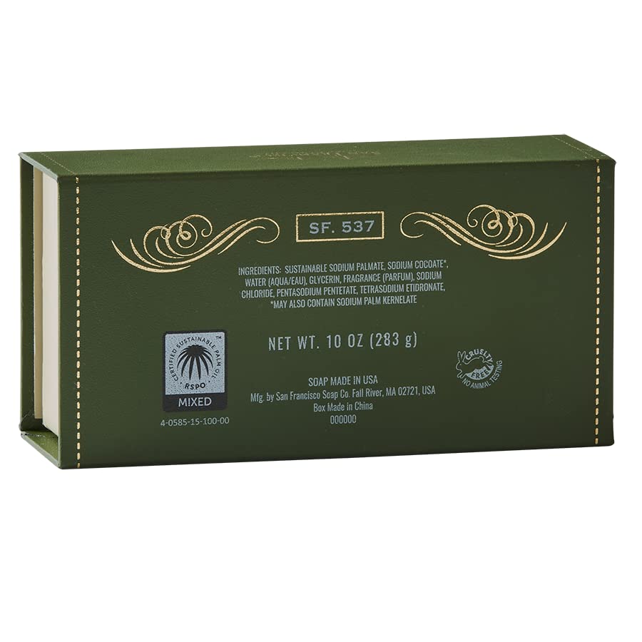 San Francisco Soap Company Bergamot And Cognac Fragrance Man Bar - Invigorating - No Harmful Chemicals - Good For All Skin Types