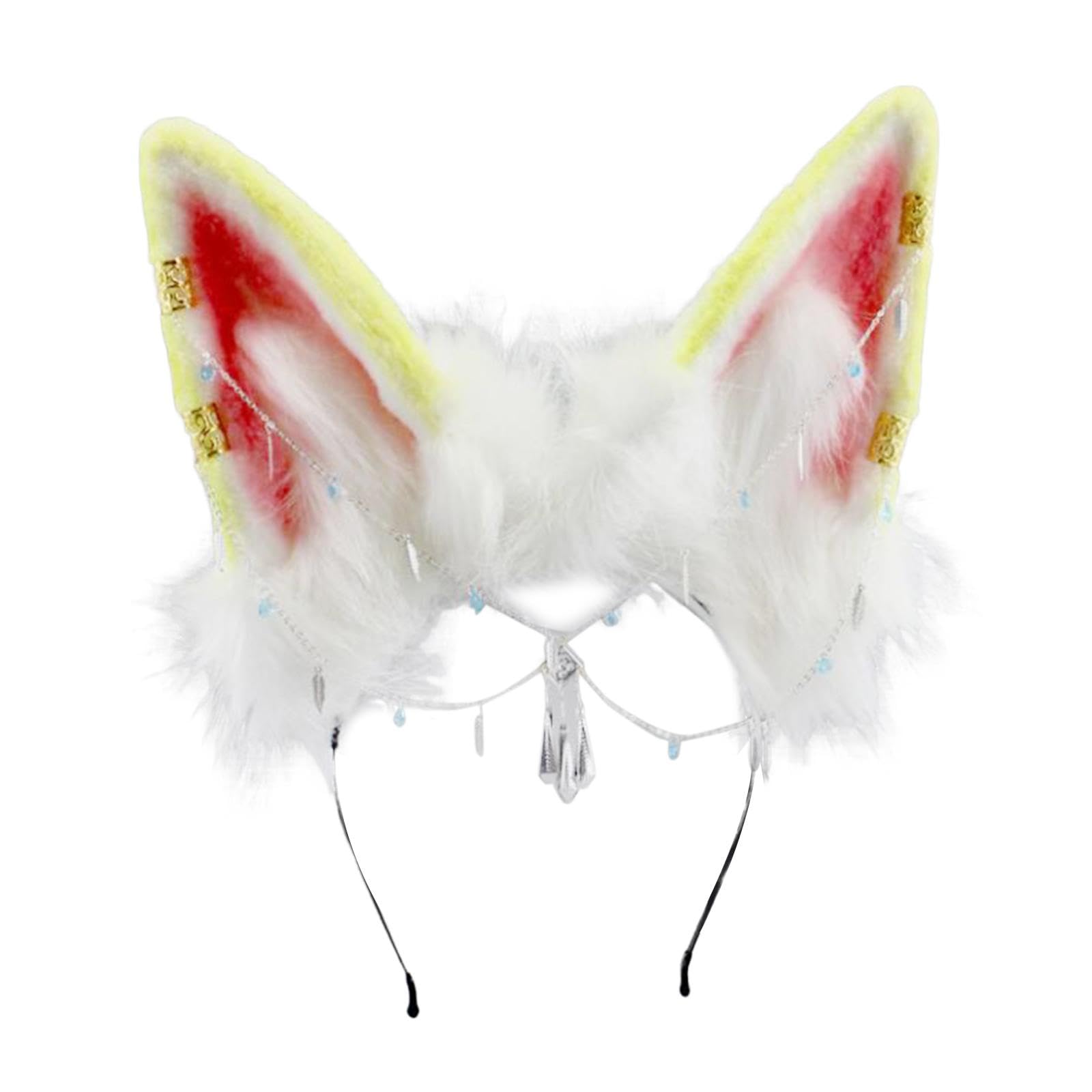 Snappsy Cat Ears Headband Comfortable Headpiece For Women Girls Daily Wearing Makeup Yellow