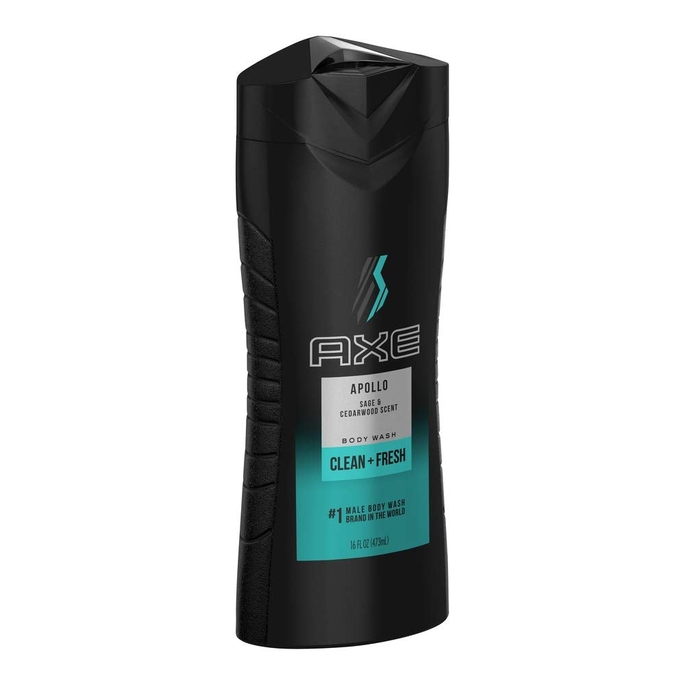 AXE Body Wash for Men, Apollo 16 oz, 4 Count