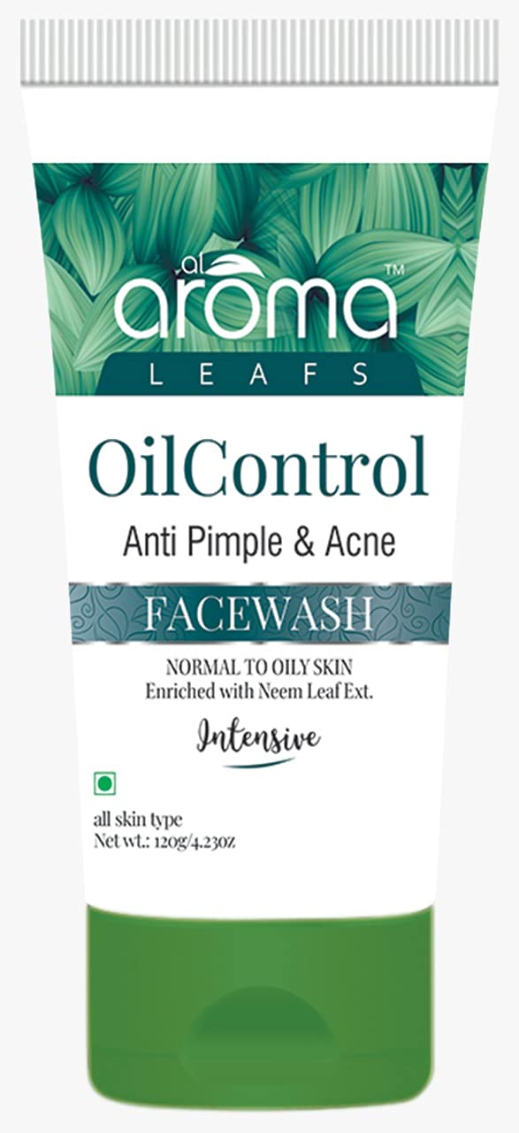 Aroma Leafs Oil Control Normal To Oily Skin Enriched With Neem Leafs Anti Pimple & Acne Face Wash (120Gm)