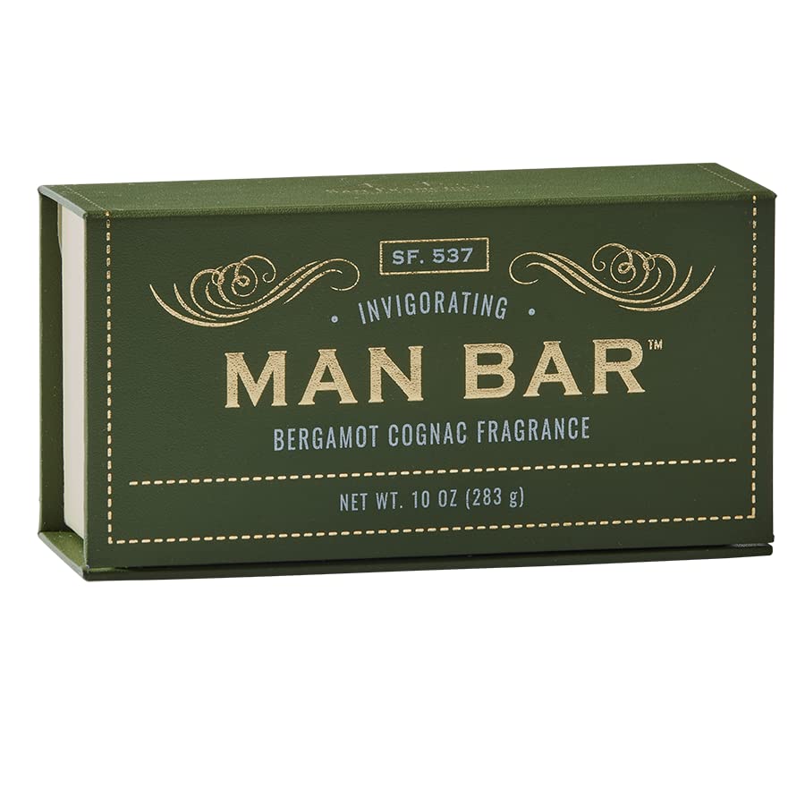 San Francisco Soap Company Bergamot and Cognac Fragrance Man Bar - Invigorating - No Harmful Chemicals - Good for All Skin Types