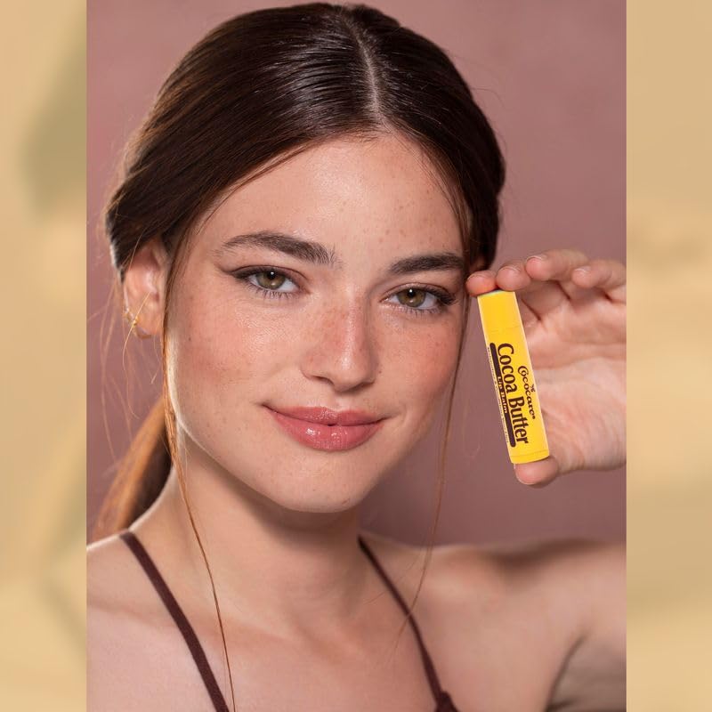 Cococare Cocoa Butter Lip Balm - The Little Yellow Stick - Conditions & Protects Lips With Hydrating Formula - Light Scent Of Co