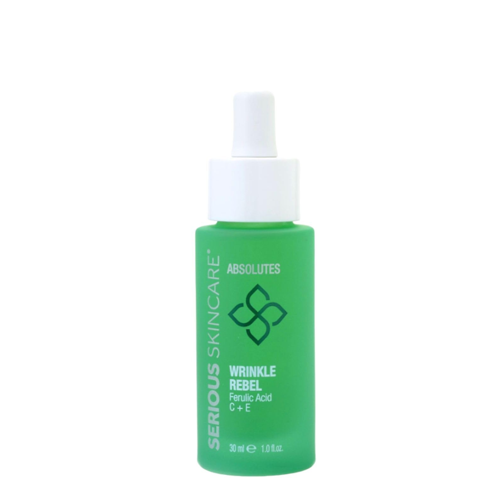 Serious Skincare Absolutes Wrinkle Rebel Anti-Aging Facial Serum - Vitamins C + E - Bakuchiol Extract - Stimulate Collagen & Ela