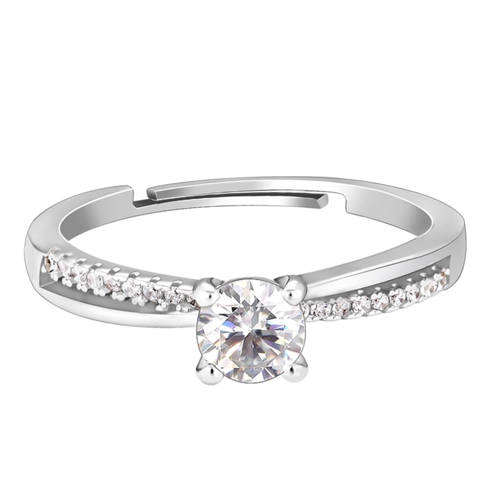 GIVA 925 Silver Zircon Layered Ring, Adjustable | Gifts for Girlfriend, Rakhi Rakshabandhan Gift for Sister Bhabhi , Gifts for W