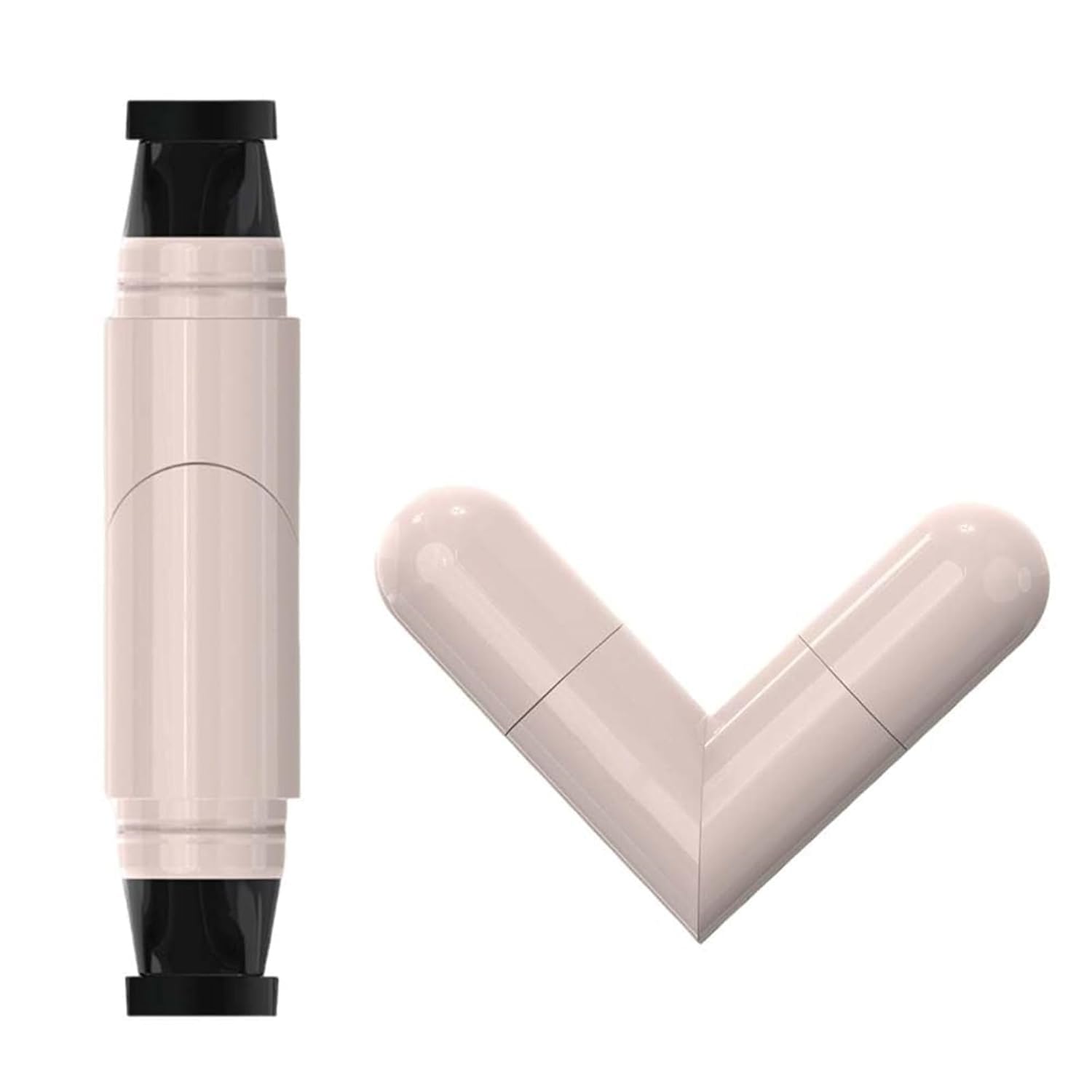 Kickzu Dual Tip Eyeliner Stamp Pen  Waterproof, QuickDry, LongLasting & SmudgeProof For Beginners, Natural L Look With Black