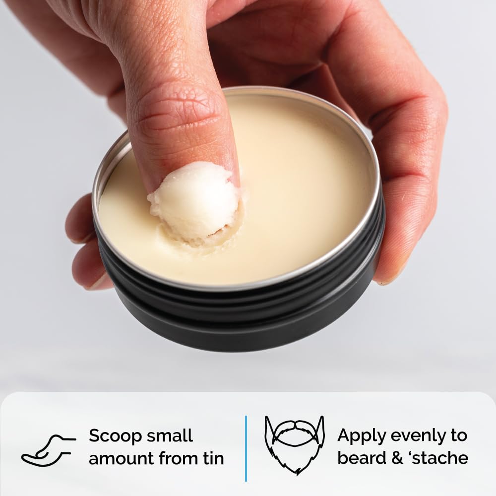 Zeus Beard Balm Leave-In Conditioner, Beard Styling Grooming Balm With Natural Beeswax & Shea Butter (Made In Usa) 2 Oz. Verbena