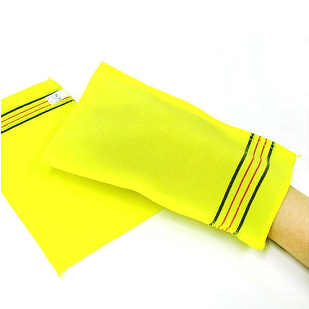 10 Pack Songwol Korean Beauty Skin Large Exfoliating Bath Shower Towel Gloves Scrub Wash Clothes Made In Korea Yellow