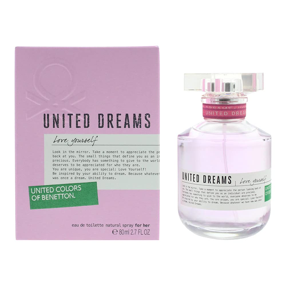 Benetton United Dreams Love Yourself Eau De Toilette Spray For Women, 27 Ounce