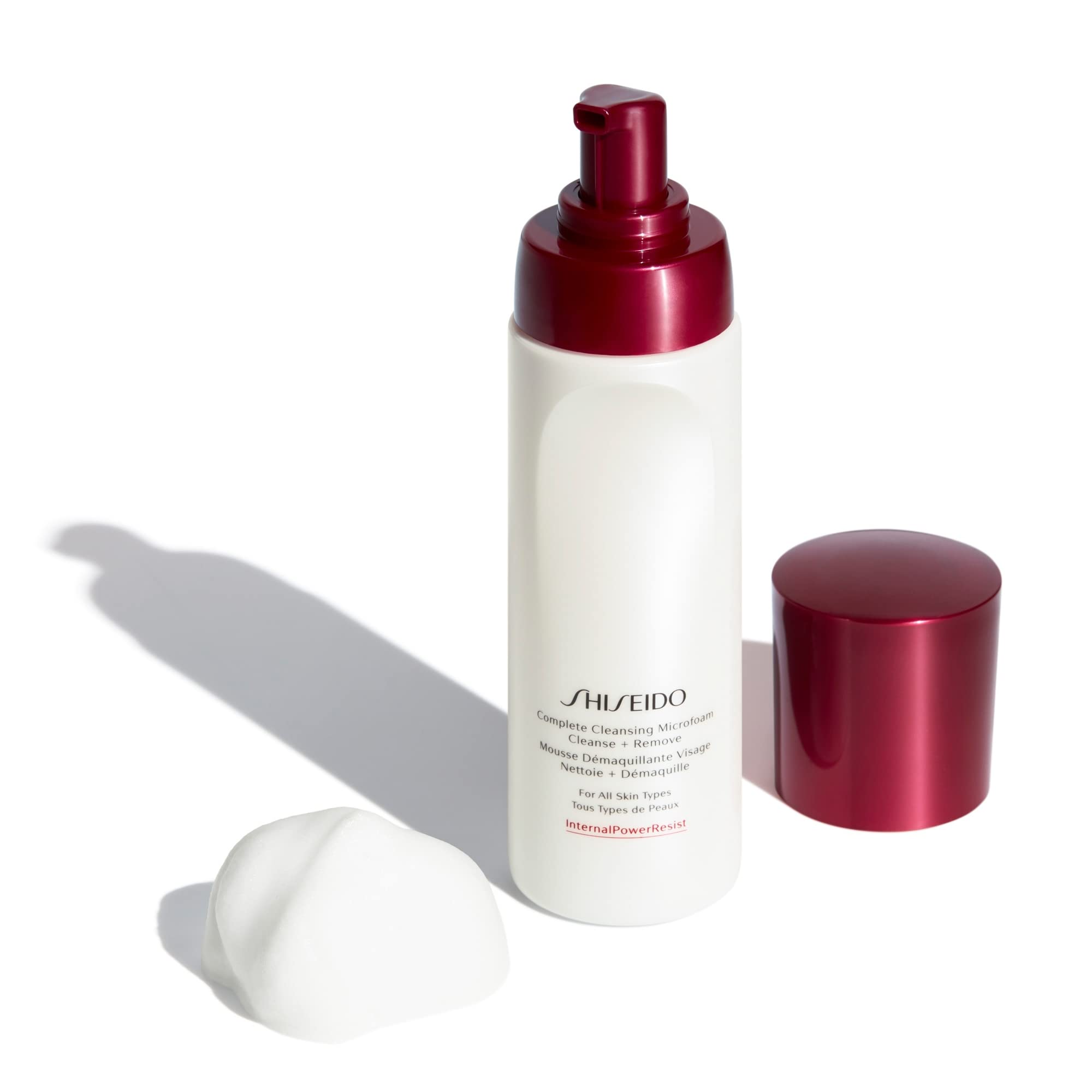 Shiseido Complete Cleansing Microfoam - 180 Ml - Light, Oil-Free Foaming Cleanser For Smooth, Hydrated Skin - Softens & Removes
