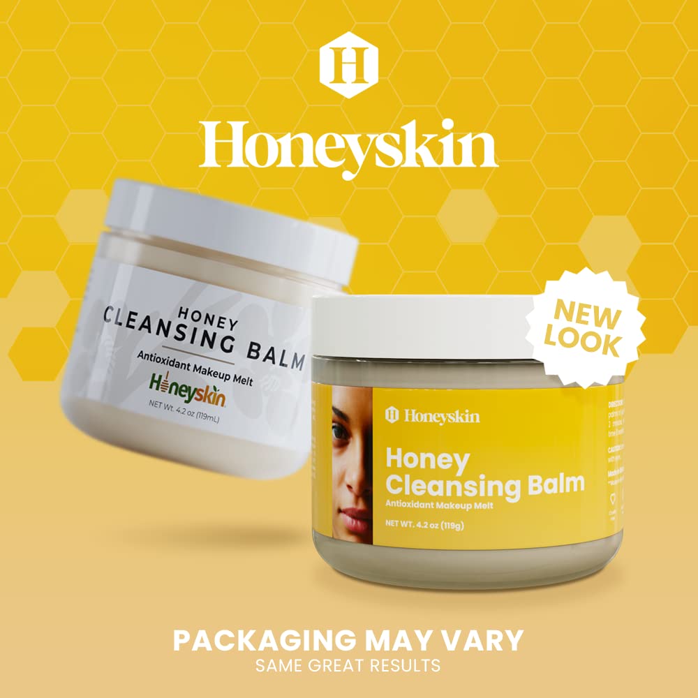 Honey Cleansing Balm Makeup Remover - Face And Eye Makeup Remover For Sensitive Skin Face Wash - Hydrating Facial Cleanser And G