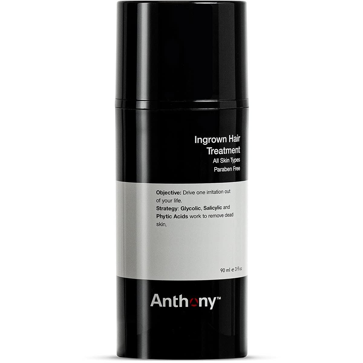 Anthony Ingrown Hair Treatment for Men Gel Solution to Calm Down Razor Burn - Scar and Redness Eliminator, Bump Removal - 3 Fl. 
