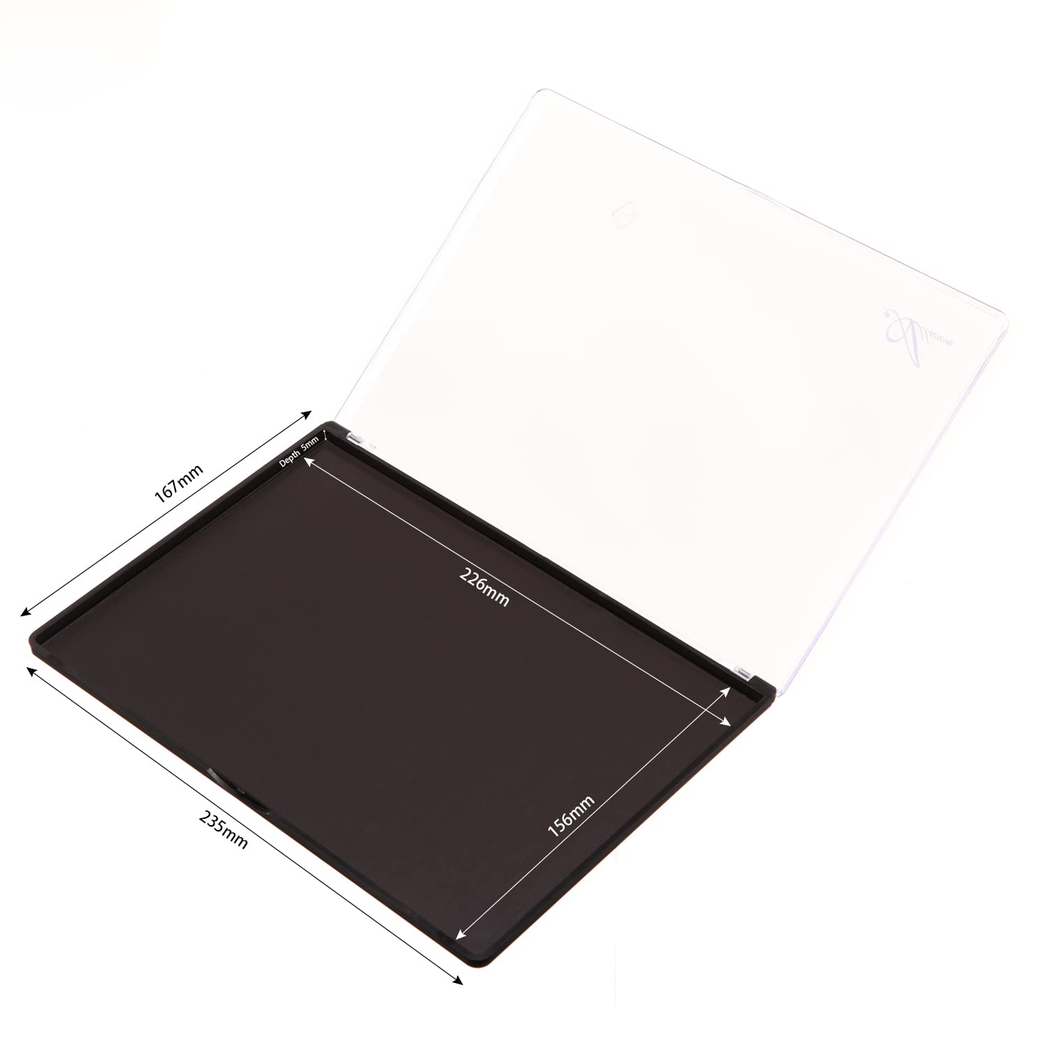Allwon Xl Large Empty Magnetic Transparent Plastic Eyeshadow Makeup Palette With 20Pcs Adhesive Empty Palette Metal Stickers For