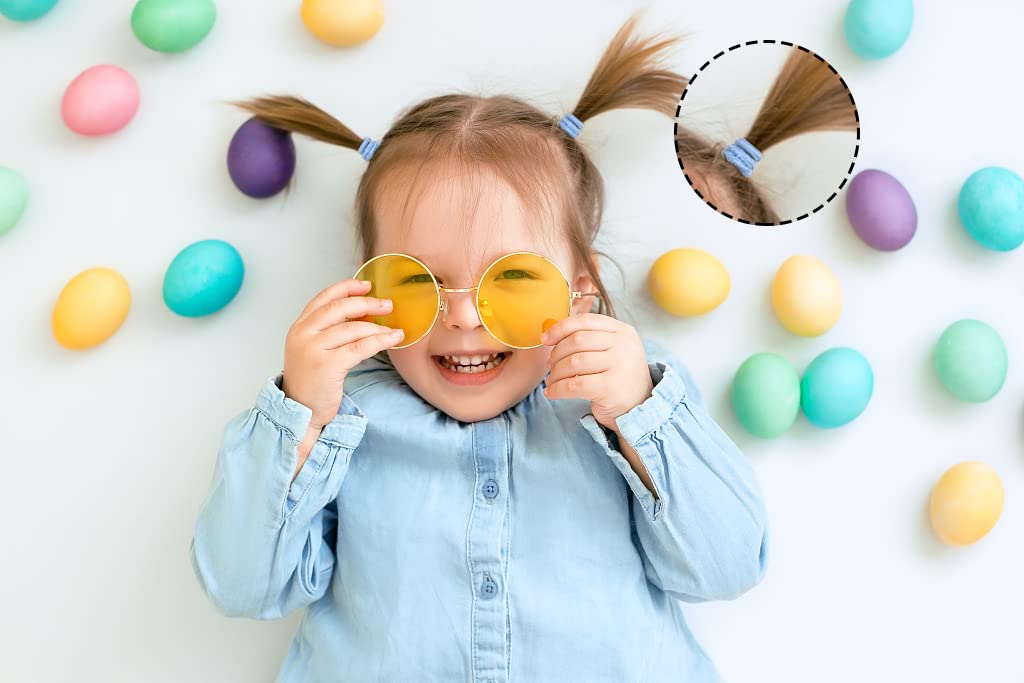 CÉLLOT Baby Hair Ties - 360PCS Elastic Ponytail Holders, No Crease, 2cm Diameter, Mix Colors, Ideal for Toddlers & Kids