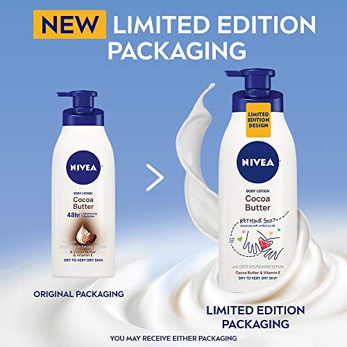 Nivea Cocoa Butter Body Lotion With Deep Nourishing Serum, 169 Fl Oz Pump Bottle