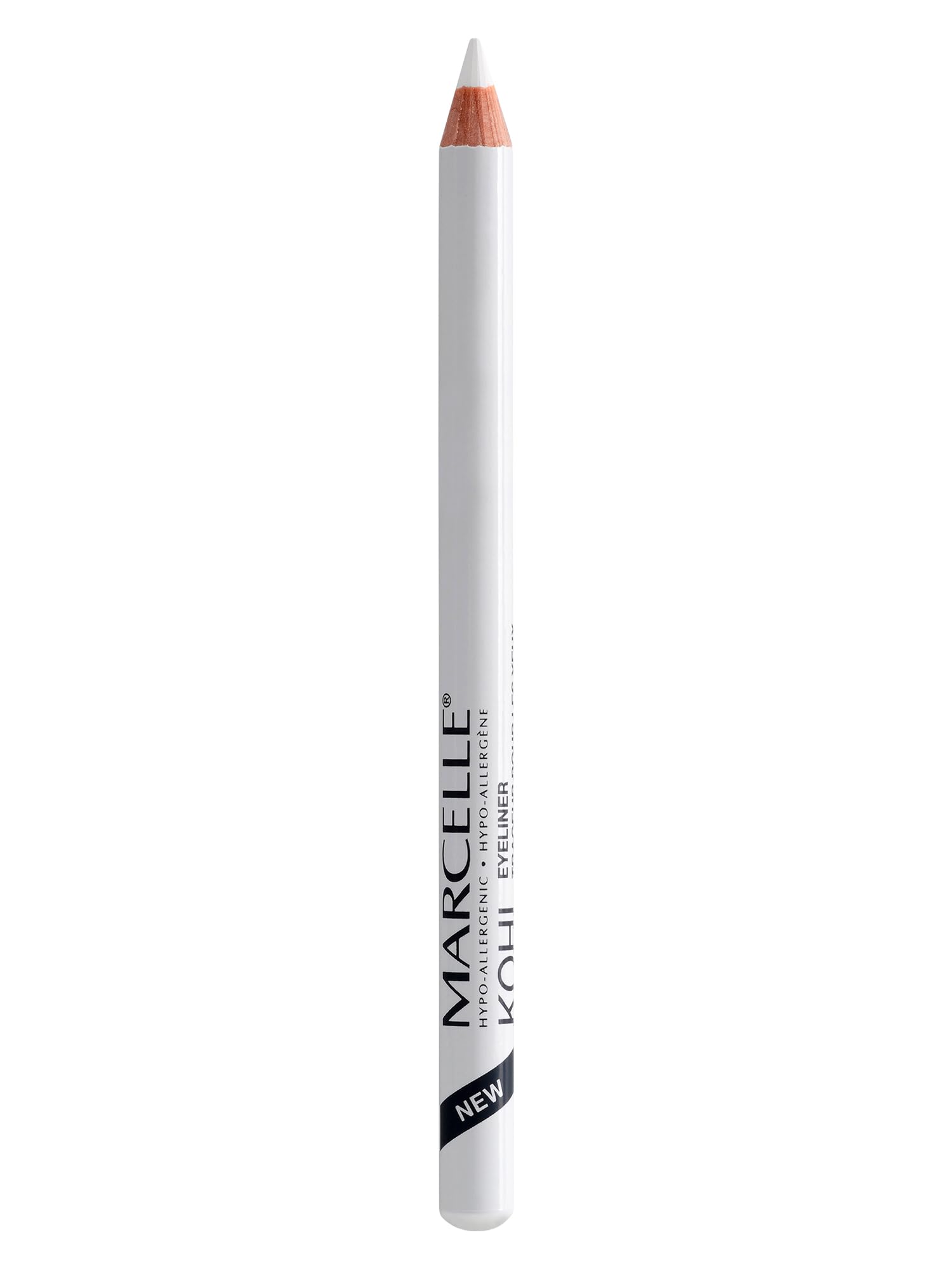 Marcelle Kohl Eyeliner, White, Eye Pencil, Long-Lasting, Waterproof, Intense Colour, Fragrance-Free, Hypoallergenic, Recognized