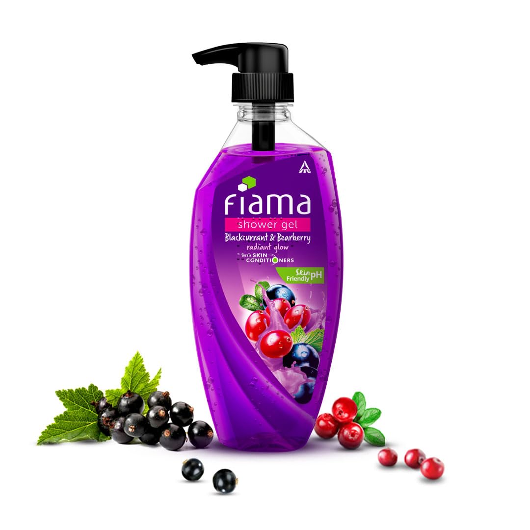 Fiama Body Wash Shower Gel Blackcurrant & Bearberry, 500Ml, Body Wash For Women & Men With Skin Conditioners For Radiant Skin, S
