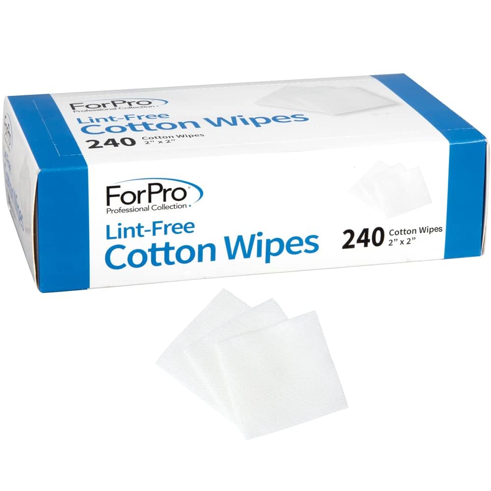 ForPro Professional Collection Lint-Free Cotton Wipes, 100% Pure Cotton Gauze, 2'' x 2'', White, 240-Count