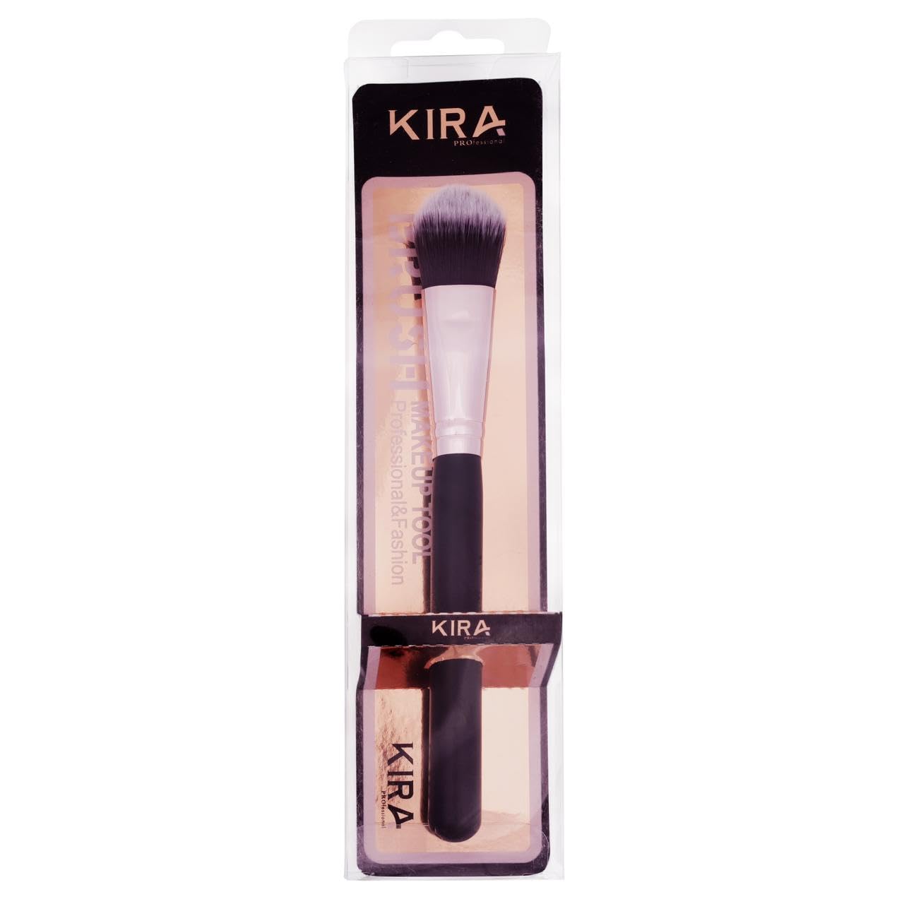 Kira 2 In 1 Foundation Makeup Brushes For Blending Liquid Powder, Concealer Cream Cosmetics, Blush Brush For Women (Brown) (Pack