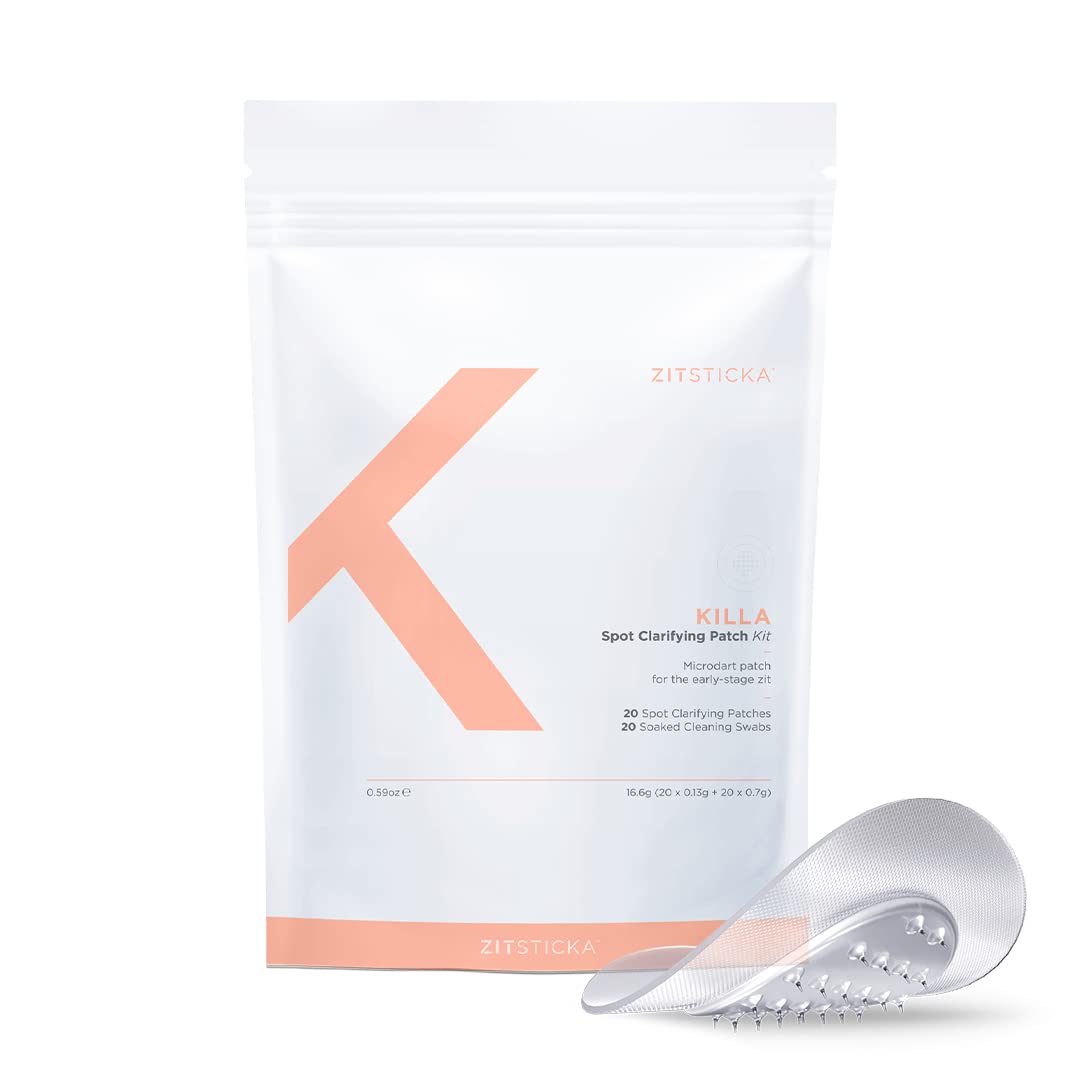 ZitSticka Killa Acne Patches - Fast-Acting Microdarts for Deep Zits, 20 Count, Zit Patches