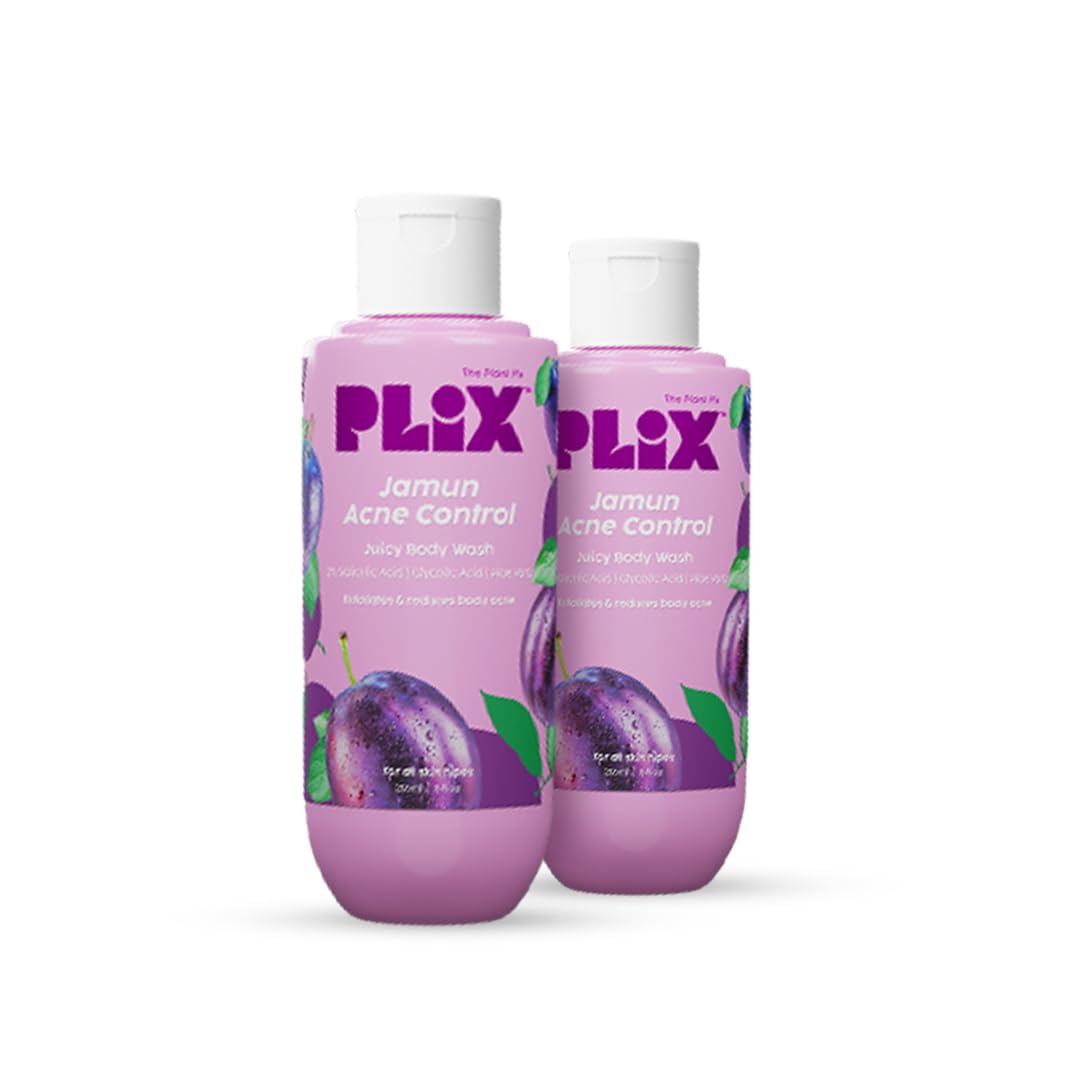 Plix - The Plant Fix Plix Jamun 2% Salicylic Acid Body Wash For Body Acne | Paraben & Silicones Free | Deeply Exfoliating | Prev