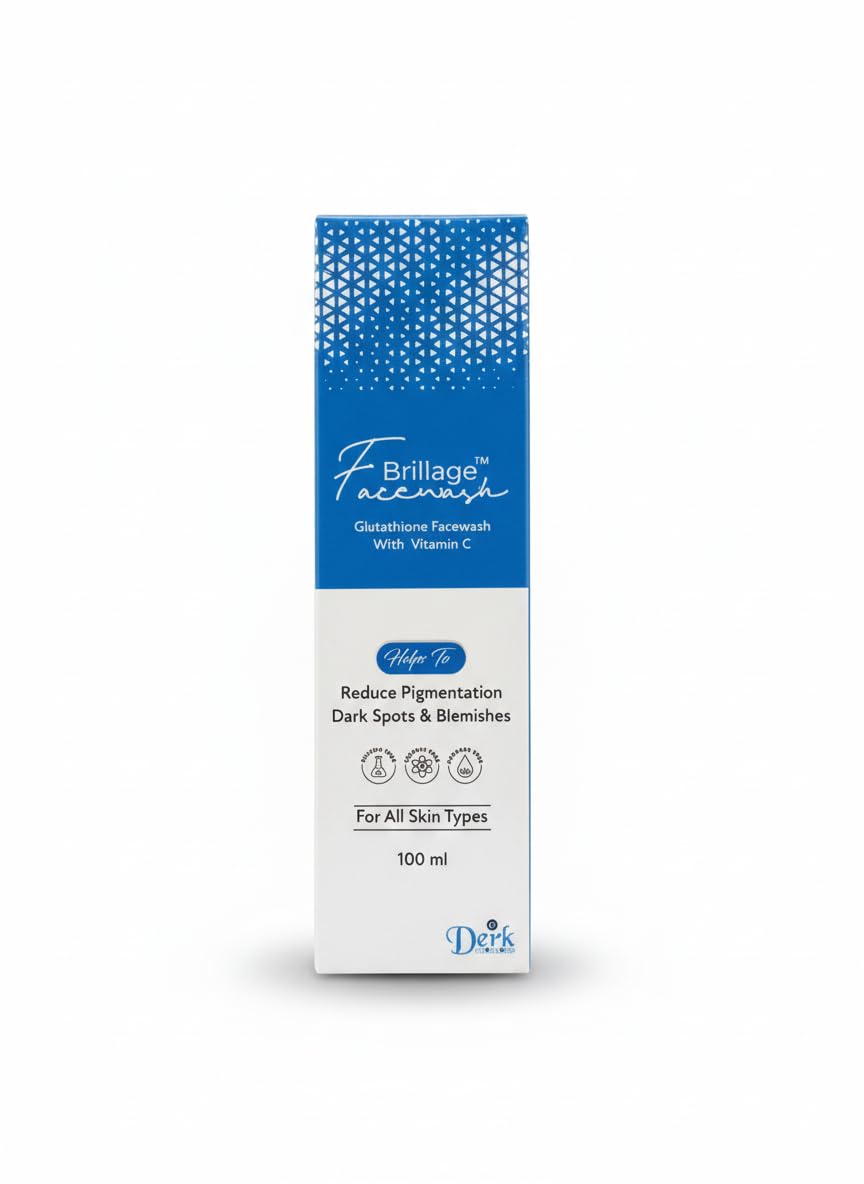 Brillage Facewash Glutathione With Vitamin C, Reduce Pigmentation Dark Spots & Blemishes, All Skin Types, 100Ml